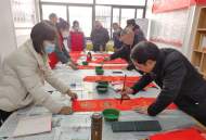 宜秀區大龍山鎮開展“筆墨凝香迎新春送福”活動