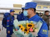 参加土耳其地震国际救援的中国蓝天救援队员分批撤离归国（图）