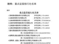 約談整改從嚴查處 云南將19家旅行社納入黑榜