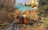 封閉幾年的合肥石頭塘公園塌陷區域已回填  計劃7月底完成修復