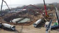 巢湖市長江供水工程1標段取水泵站沉井順利封底