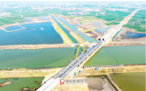 合周高速寿颍段润河特大桥合龙