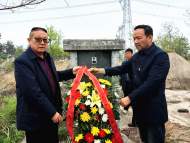 葉集區姚李商會黨支部開展清明祭掃烈士墓活動