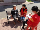 黄庄街道红旗社区开展民情民意收集调查工作