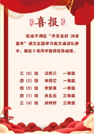 書香龍韻 潤澤童年  ——蚌埠師范附屬小學參加龍子湖區語文主題學習美文誦讀比賽榮獲佳績