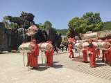 安庆巨石山民俗表演吸引八方游客