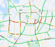 降雨正在影響安徽 合肥多路段此刻緩行