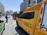 合肥临泉路与东二环交口施工中导致燃气管道破损 目前正在抢修
