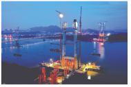 銅陵：夜以繼日建大橋
