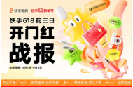 快手電商發(fā)布618大促戰(zhàn)報，前三天訂單量同比增長超70%