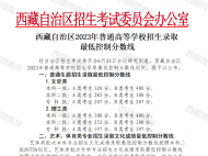 西藏公布2023高考分數(shù)線