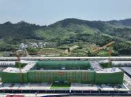 池黄高铁黄山西站站房混凝土结构封顶