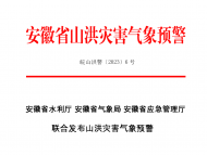 雙警齊發！安徽發布山洪和地質災害預警