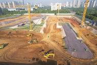 淮南高新区文化发展中心项目建设如火如荼