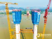 G3銅陵長江公鐵大橋主塔全部封頂