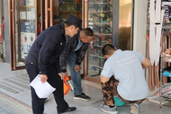 壽縣老城區集中整治老城區沿街店面外私設的水龍頭全部拆除