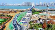 蚌埠市濱河南路下穿解放路淮河大橋工程預計12月5日進行橋面恢復施工