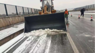 肥西縣：除冰雪 保暢通