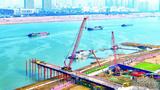 蚌埠：延安路淮河大桥栈桥建设进展迅速