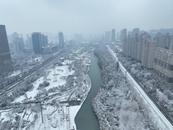 航拍雪后合肥銀裝素裹（組圖）