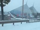 湖南常德一加油站顶棚坍塌 当地政府：因积雪和冻雨所致，未造成人员伤亡