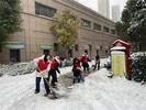 满城银装一夜来 扫雪除冰暖意浓——菱湖社区开展扫雪志愿服务活动