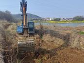 懷寧縣江鎮鎮民族村：春修堤壩建設忙