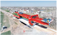 阜淮城際鐵路阜陽(yáng)段首榀箱梁架設(shè)成功