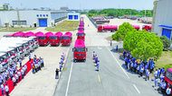 陜汽淮南112輛灑水車出口加納