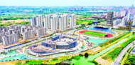 阜陽潁東區體育中心建設忙