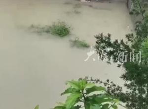 广西玉林遭遇暴雨洪涝一栋两层老屋被水浸泡倒塌“老房子，很久没人住了”