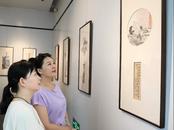 廖亞輝師生書畫印作品在淮南壽縣展出