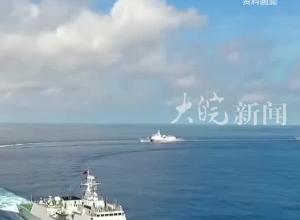 中国海警舰艇编队在我钓鱼岛领海巡航