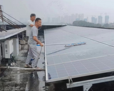 淮南市平圩鎮：清洗光伏電板 助力鄉村振興
