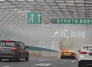 上海一法拉利F8高架自燃半身烧毁 车主现身：是朋友找的代驾还车时自燃
代驾疑似挂一档高转速行驶 代驾平台称与平台无关