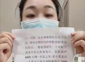 四川一女子举报公婆有近亿资产 
官方通报：高度重视 已成立调查组核查