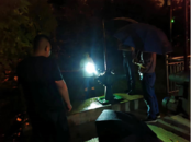 肥西：大雨傾盆  排澇一線的城關逆行者