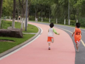 合肥南艷湖公園5公里塑膠跑道即將完工