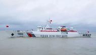 中國海警艦艇編隊在釣魚島領海巡航