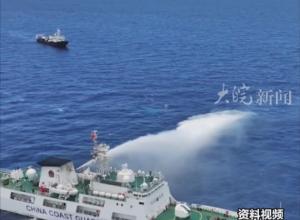 菲律宾派3艘海警船  
对非法滞留仙宾礁船只过驳人员物资 
中国海警：全程跟监管控