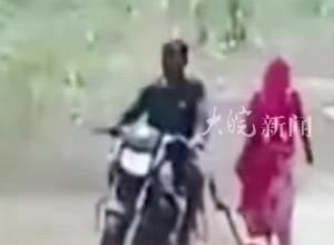 印度一女子被酗酒成瘾的丈夫拴摩托后拖行 痛苦挣扎求救，施暴男被捕
