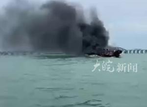 广西北海涠洲岛一快艇海上起火，回应：有人烧伤 被送医救治