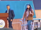 昆明一學(xué)校“臭肉事件”家長見面會，董事長無視最后問題插兜離席