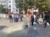 黃莊街道紅旗社區新時代文明實踐站開展消防安全應急演練活動