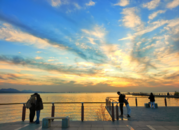 巢湖冬天里的絕美夕陽，定格冬日浪漫！