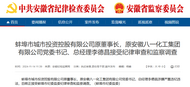 安徽一國企原董事長，接受審查調(diào)查