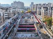 合肥新桥机场S1线史河路站主体结构封顶