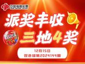 12月15日双色球开奖：“井喷”17注一等奖，其中安徽中4注，分落这3地