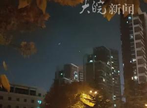 合肥夜空出现“金星伴月”美丽天象