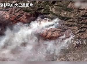从太空看完全失控的美国洛杉矶山火